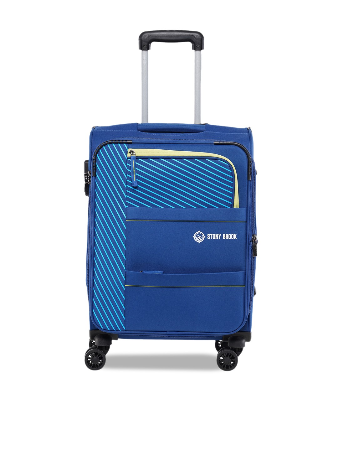 

Stony Brook by Nasher Miles Printed Soft-Sided Cabin Trolley Bag, Blue