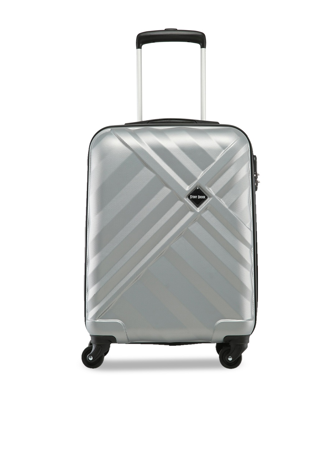 

Stony Brook by Nasher Miles Textured Hard-Sided Cabin Trolley Bag, Silver