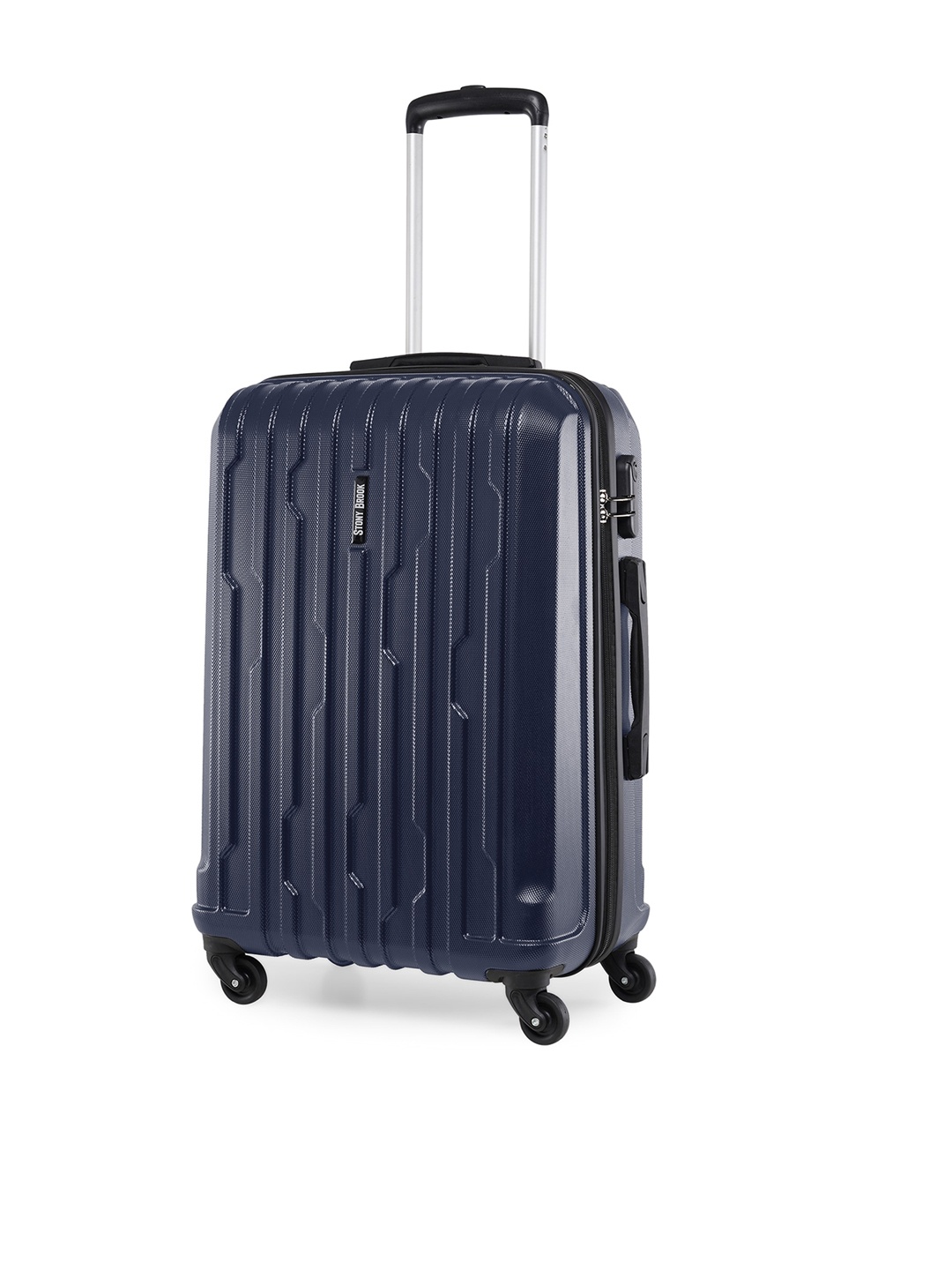 

Stony Brook by Nasher Miles Textured Hard-Sided Medium Trolley Suitcase, Navy blue