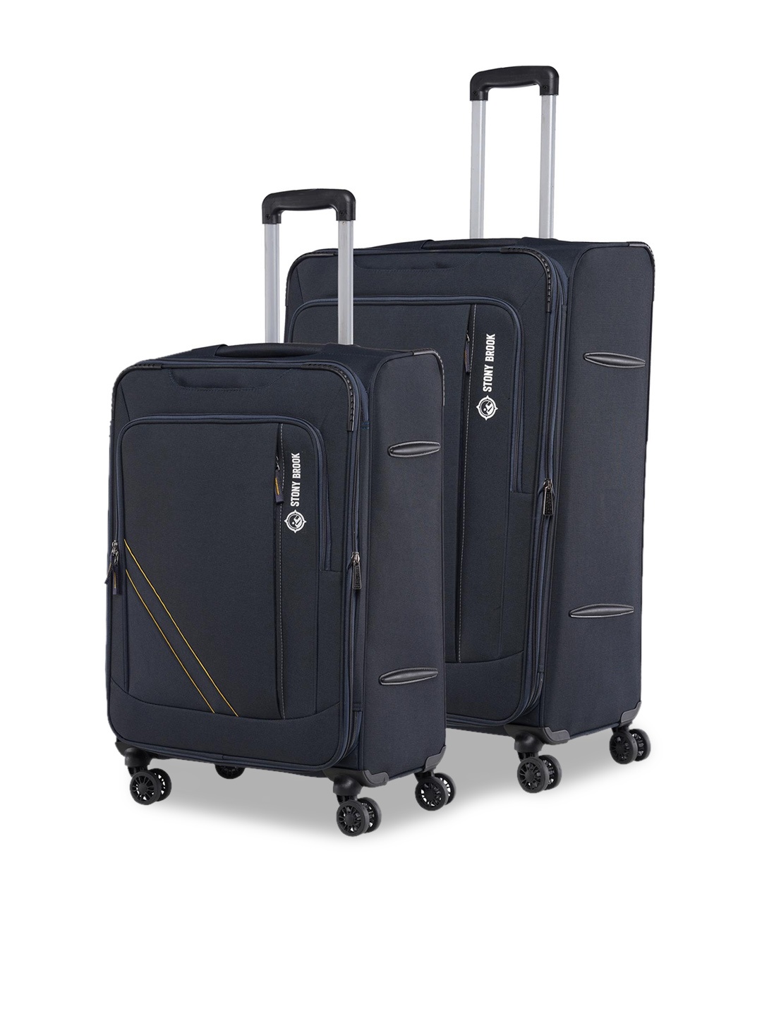 

Stony Brook by Nasher Miles Set Of 2 Soft-Sided Trolley Suitcase, Navy blue