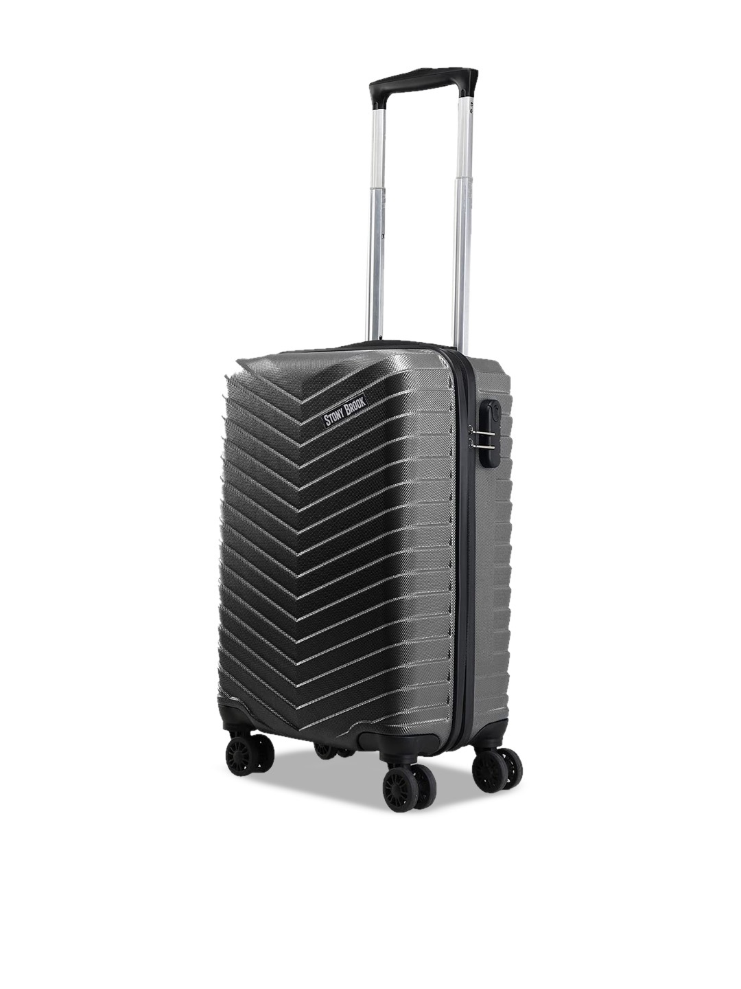 

Stony Brook by Nasher Miles Textured Hard-Sided Cabin Trolley Suitcase, Grey