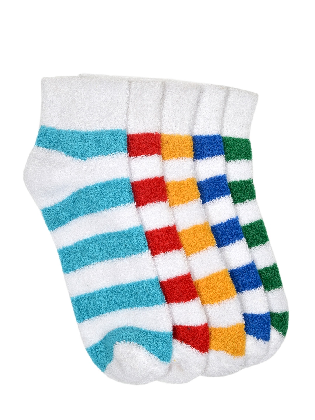 

MARC Unisex Pack of 5 Ankle-Length Socks, White