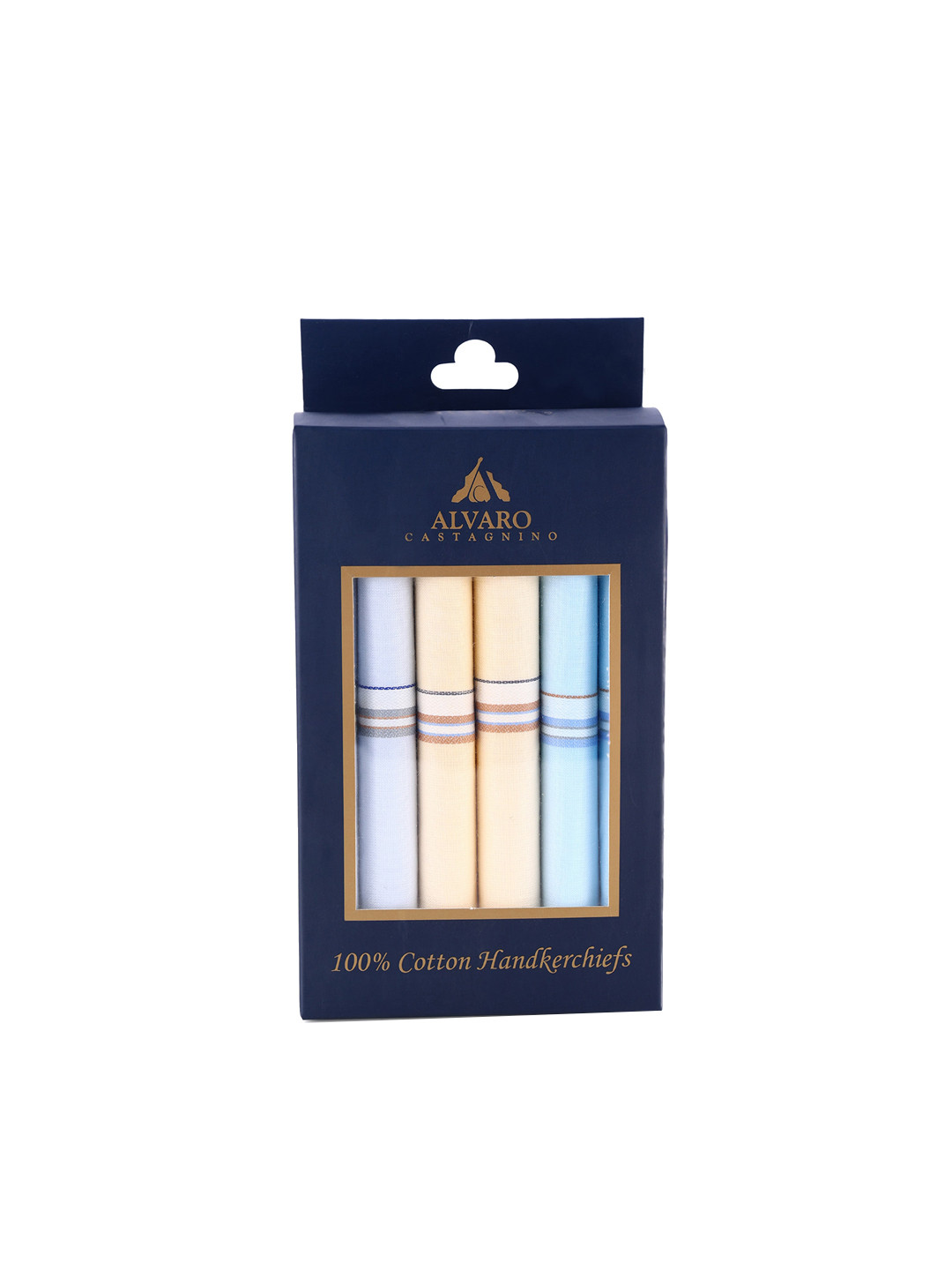 

Alvaro Castagnino Men Pack Of 6 Assorted Pure Cotton Handkerchief