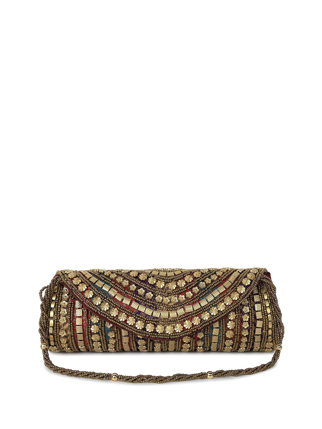

DN Creation Embellished Envelop Clutch, Gold