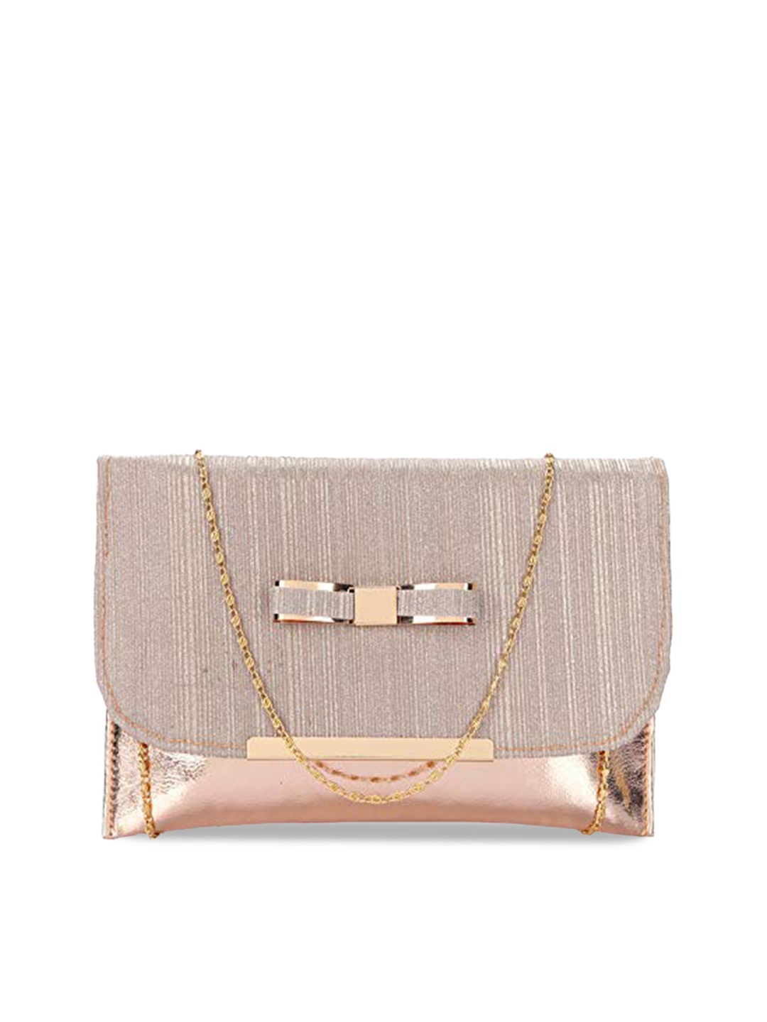 

DN Creation Striped Envelope Clutch, Rose
