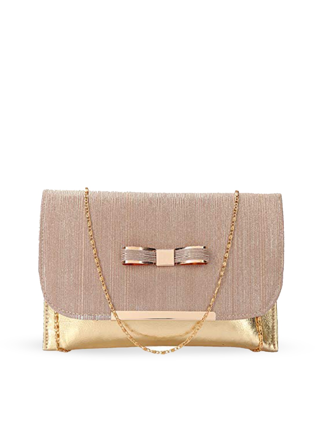 

DN Creation Women Textured Shoulder Strap Purse, Gold