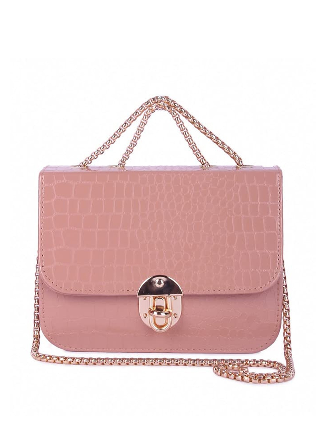 

DN Creation Women Textured Small Sling Bag, Pink
