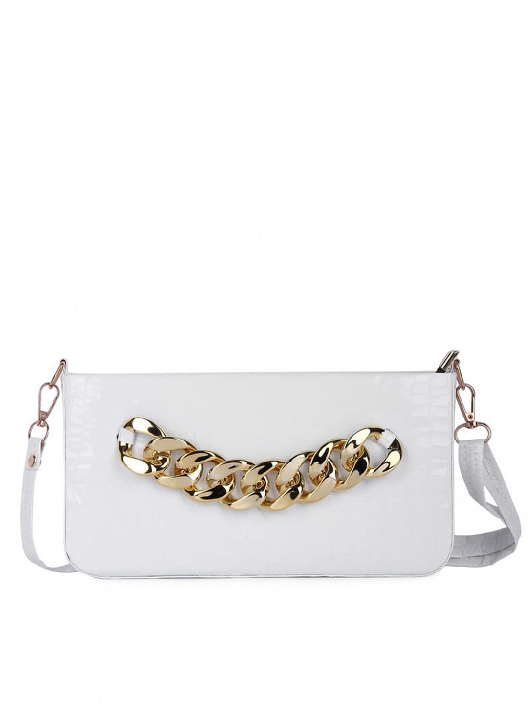 

DN Creation Embellished Structured Sling Bag, White