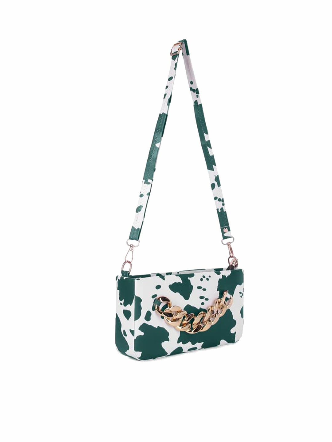 

DN Creation Women Printed Swagger Sling Bag, Green