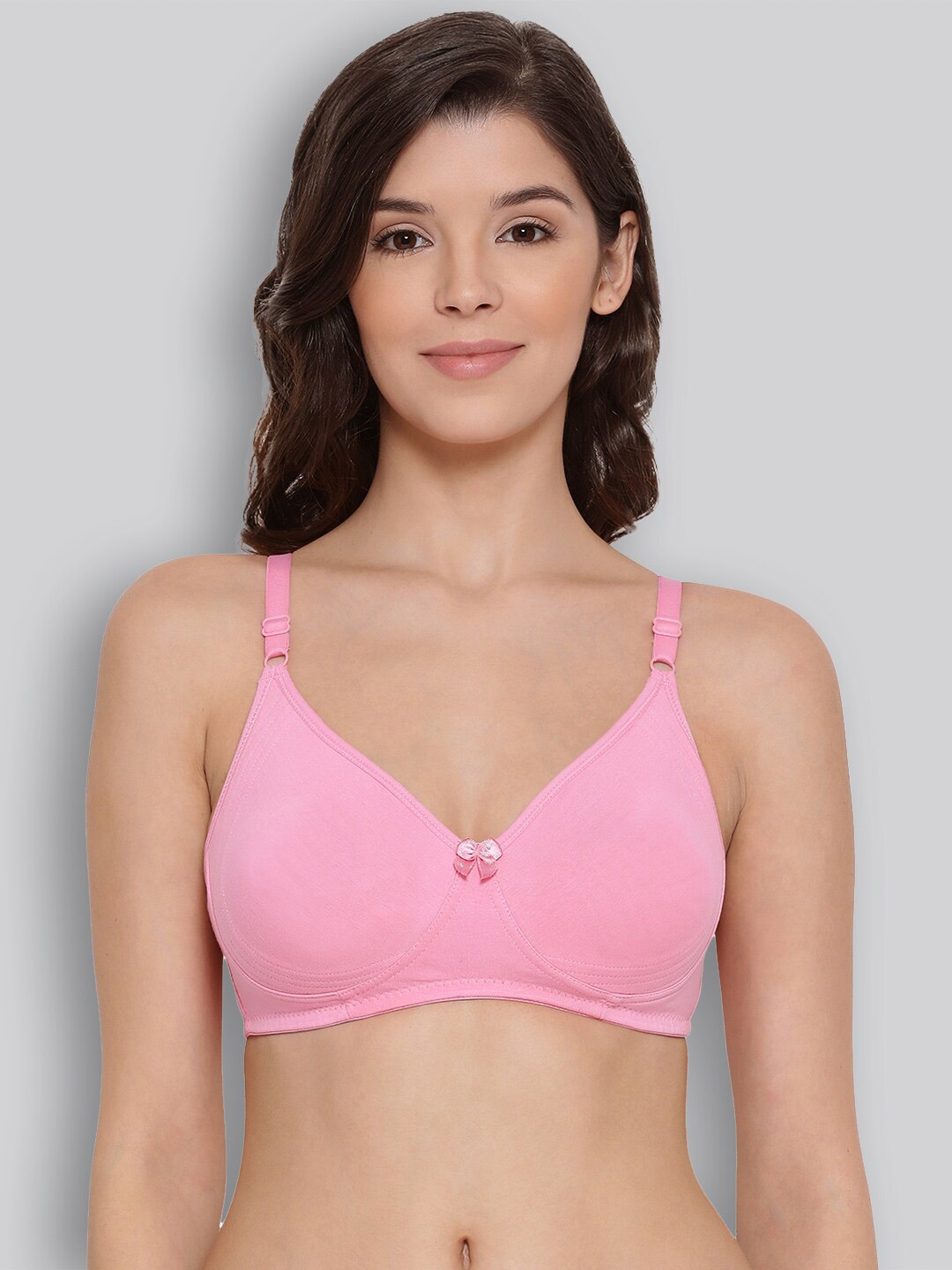 

LYRA Cotton Non Padded All Day Comfort Underwired Seamless Bra, Pink