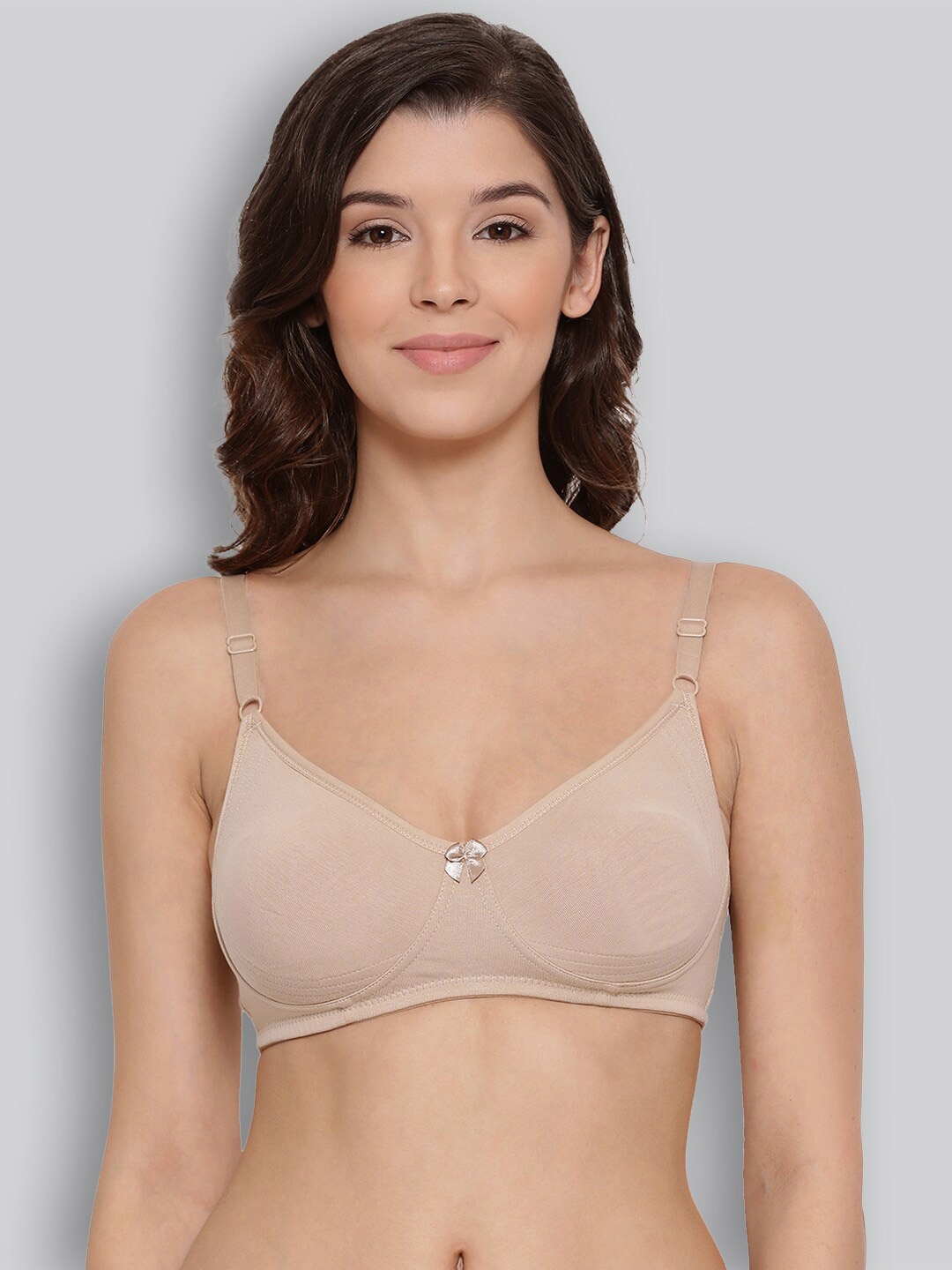 

LYRA Cotton Non Padded All Day Comfort Full Coverage Underwired Seamless Bra, Beige