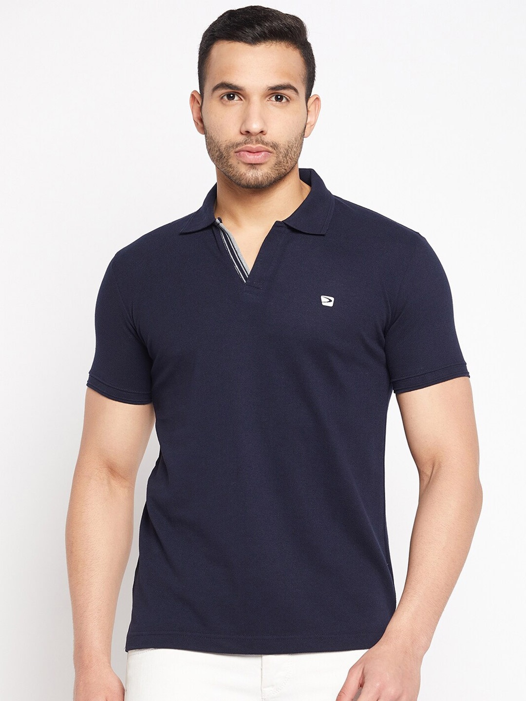 

Duke Polo Collar Cotton Slim Fit T-shirt, Navy blue