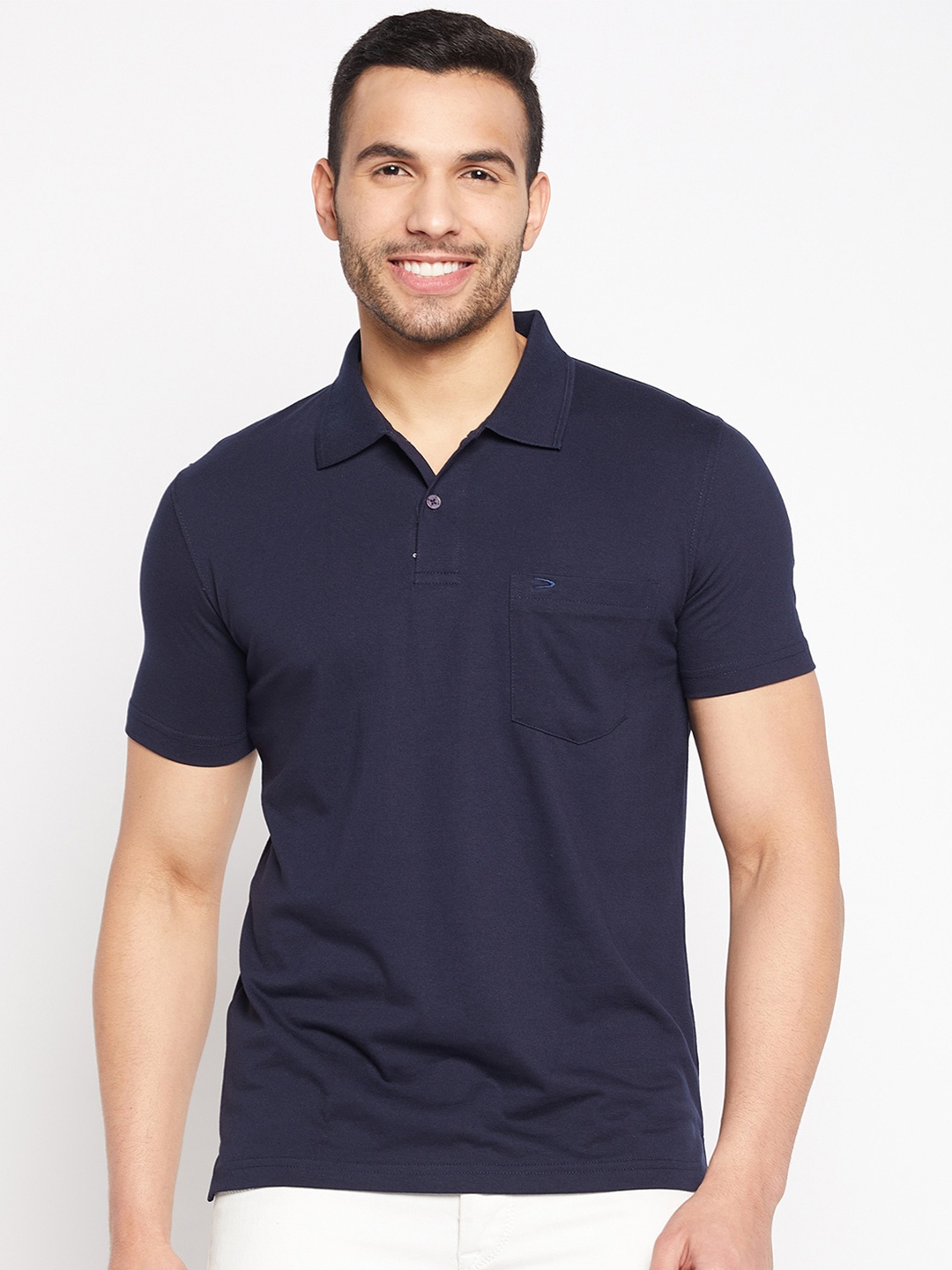 

Duke Polo Collar Cotton T-Shirt, Blue