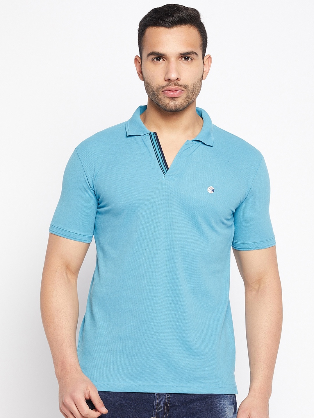 

Duke Polo Collar Cotton Slim Fit T-shirt, Blue