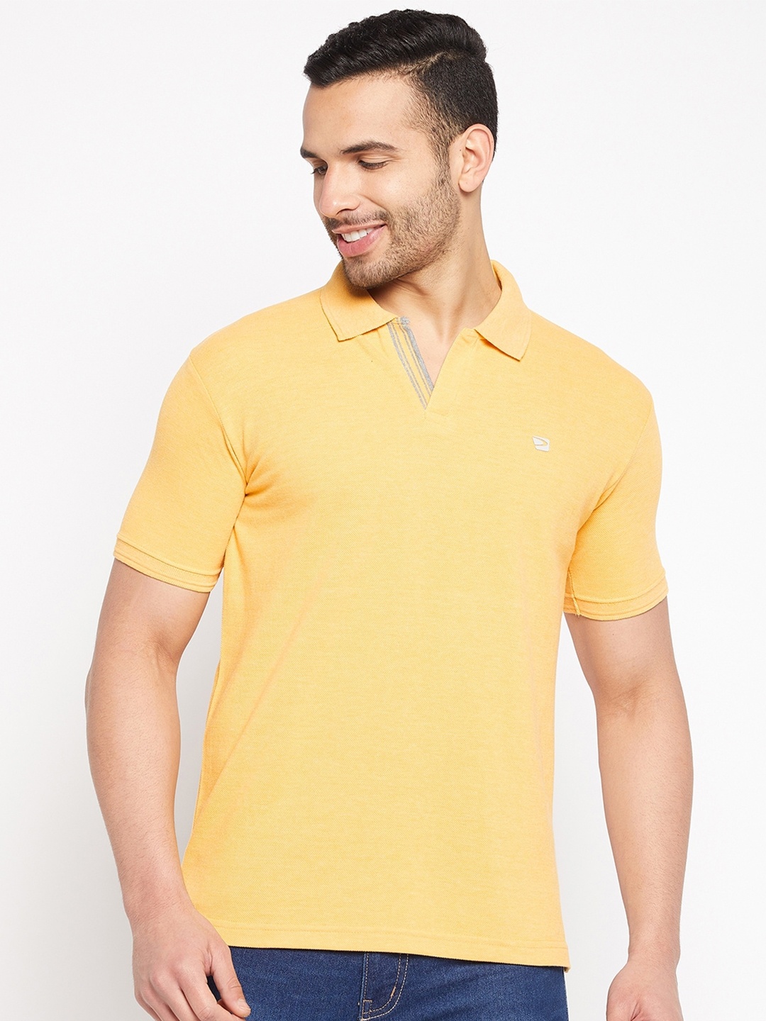 

Duke Polo Collar Cotton Slim Fit T-shirt, Yellow