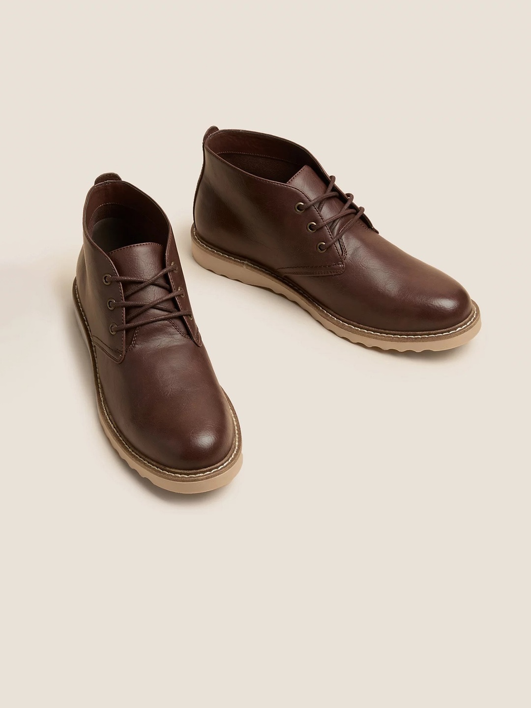 

Marks & Spencer Men Mid-Top Desert Boots, Brown