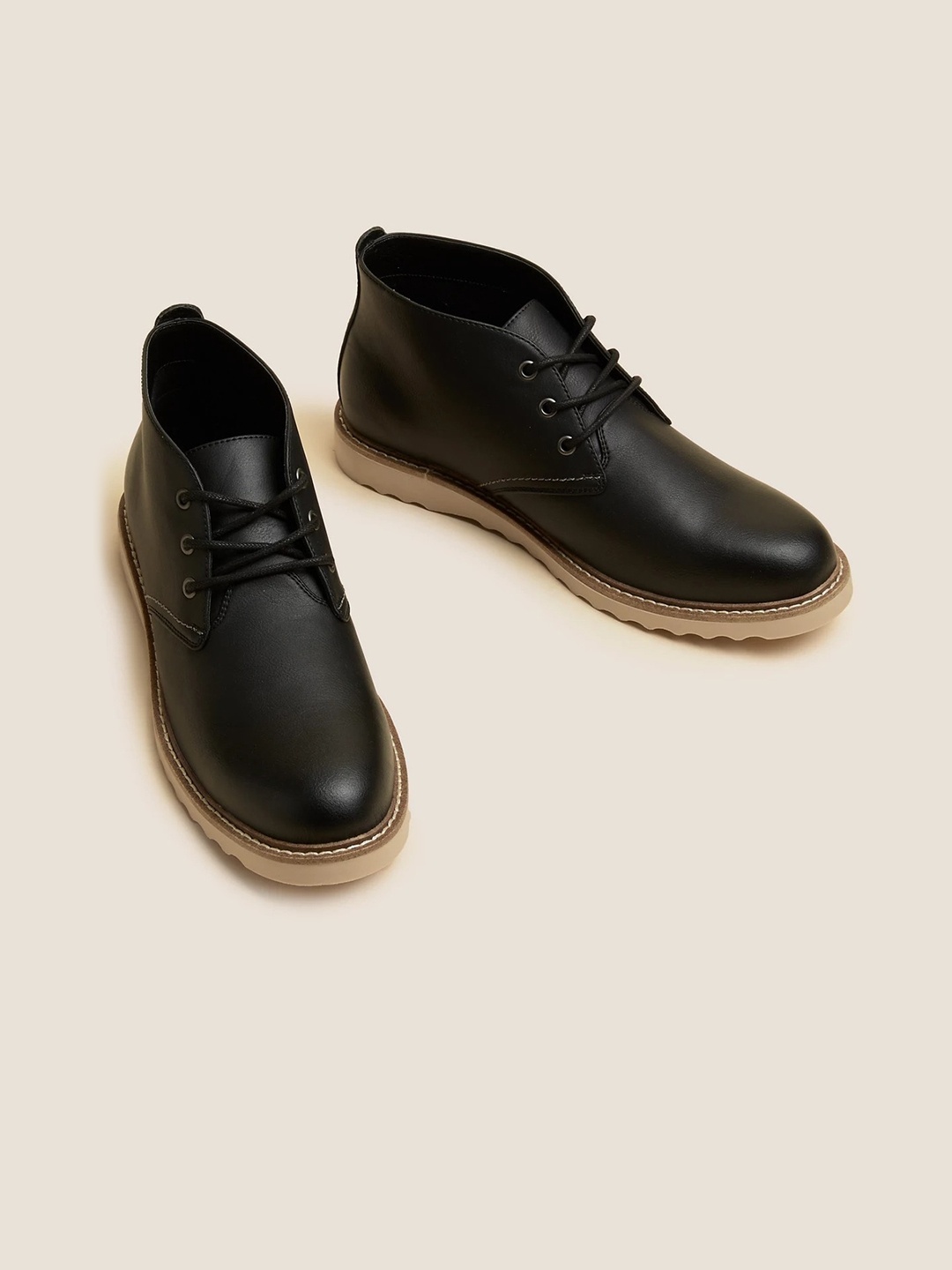 

Marks & Spencer Men PU Boots, Black