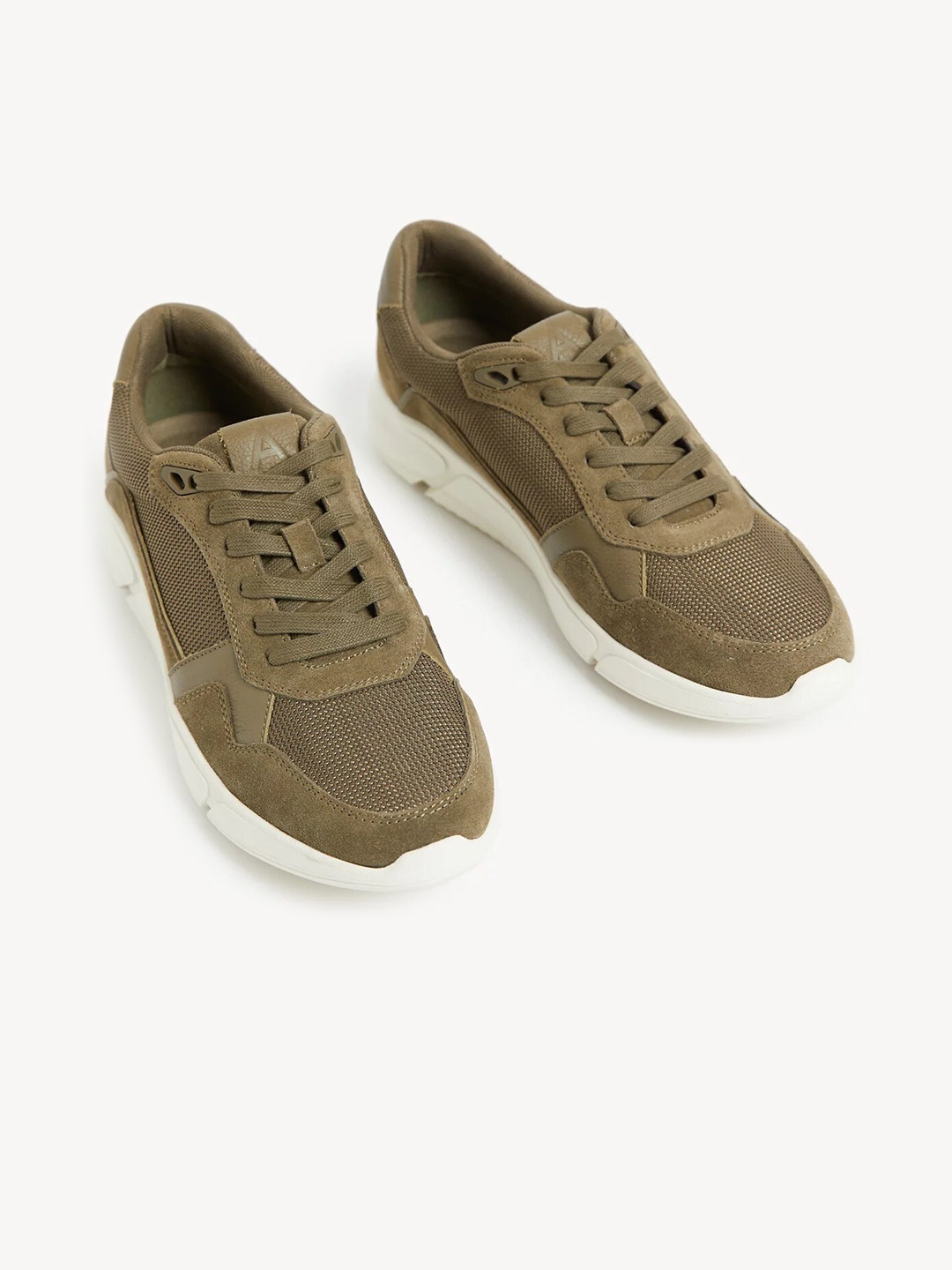 

Marks & Spencer Men Textured Suede Sneakers, Khaki
