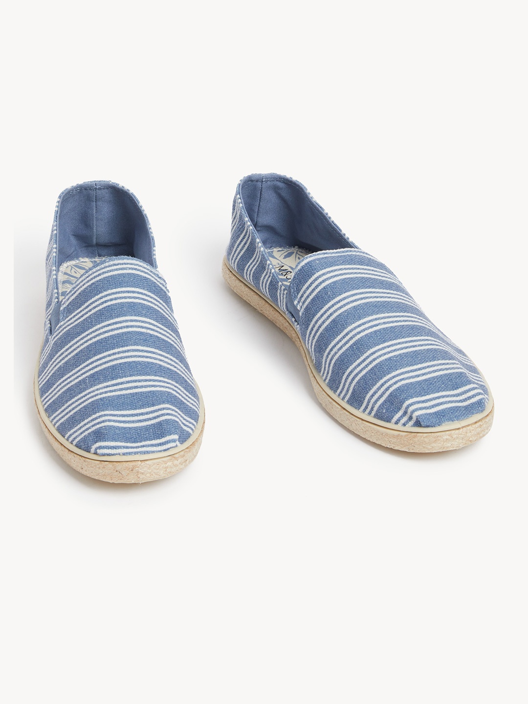 

Marks & Spencer Men Striped Espadrilles, Blue