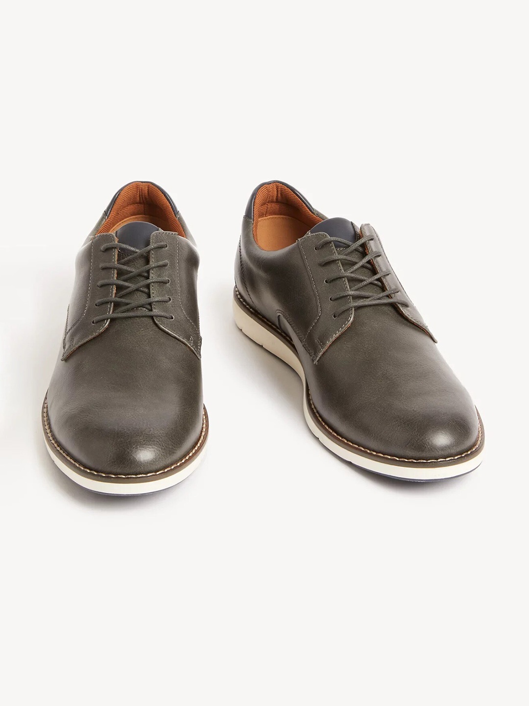 

Marks & Spencer Men Textured Comfort Insole Derbys, Grey