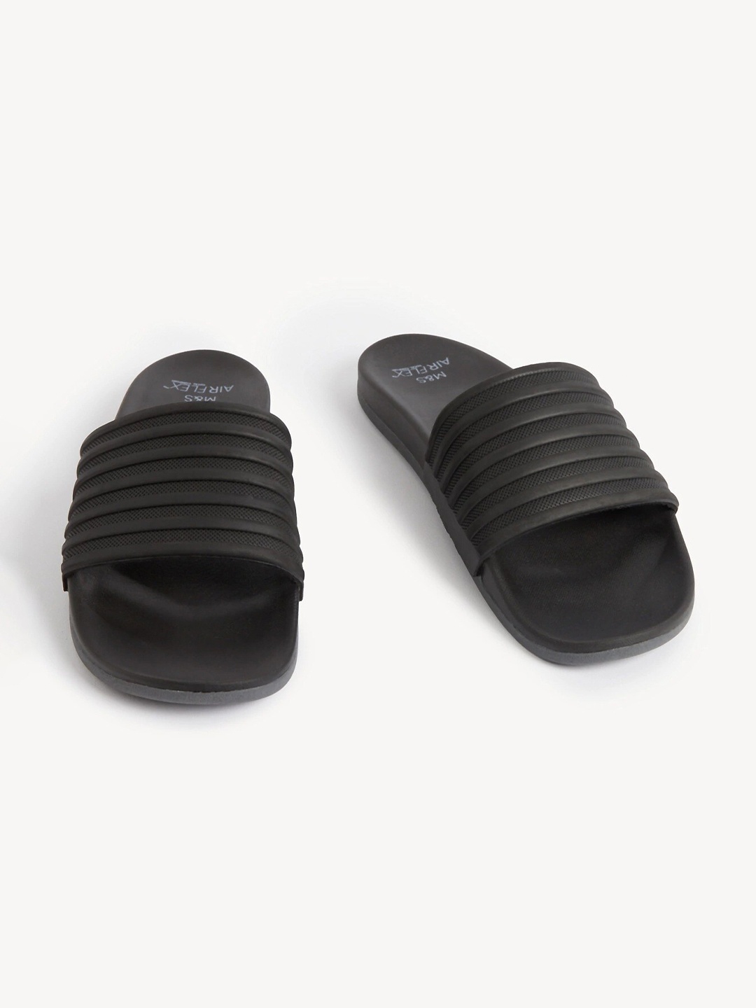 

Marks & Spencer Men Self Design Sliders, Black