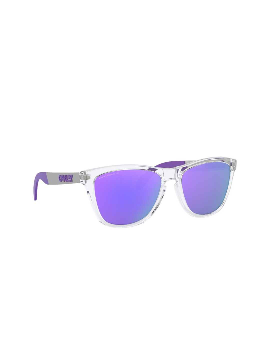 

OAKLEY Men Round Sunglasses with Polarised Lens 888392482891, Transparent