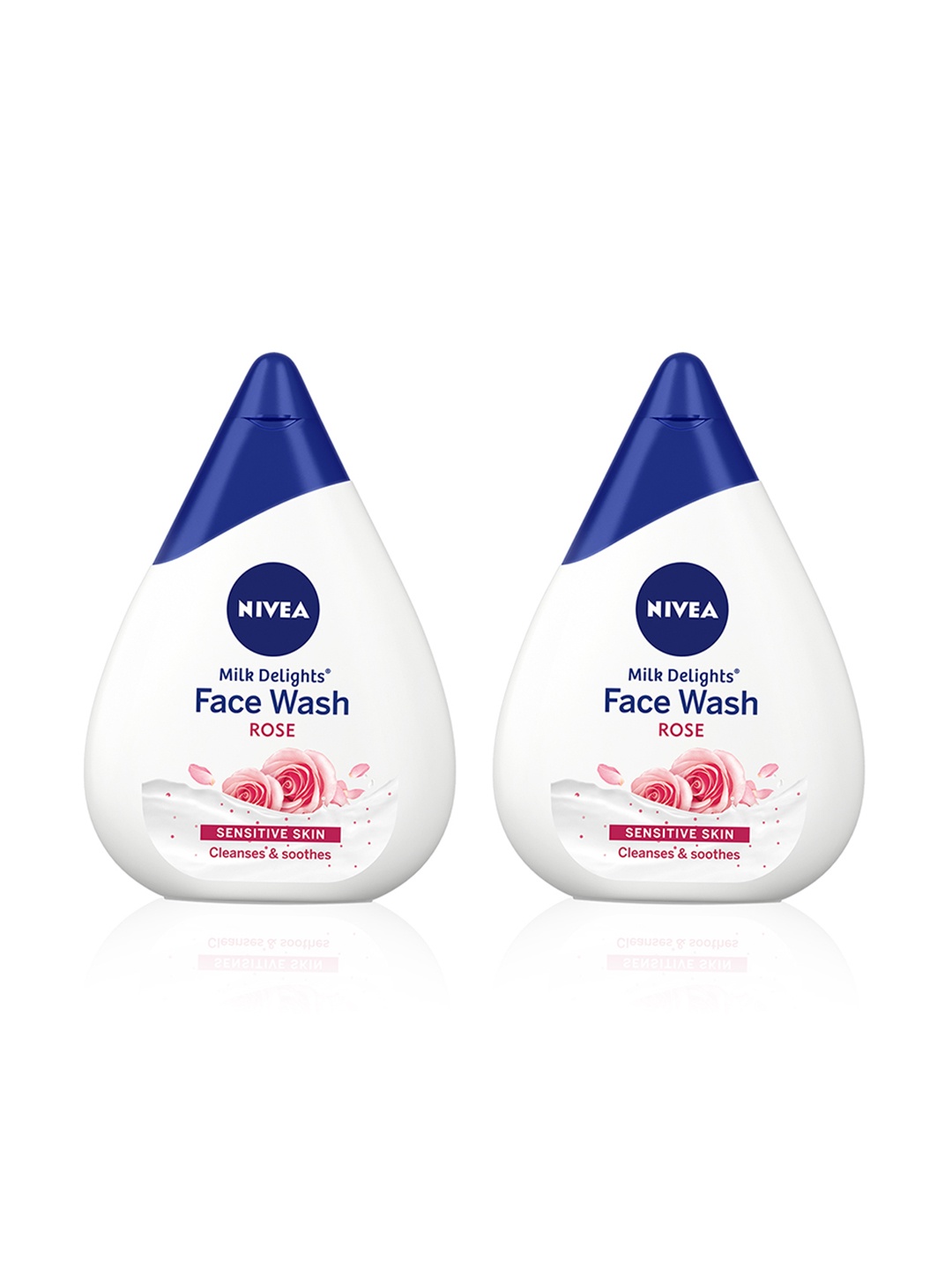 

Nivea Set of 2 Milk Delights Rose Face Wash for Sensitive Skin - 100 ml Each, White