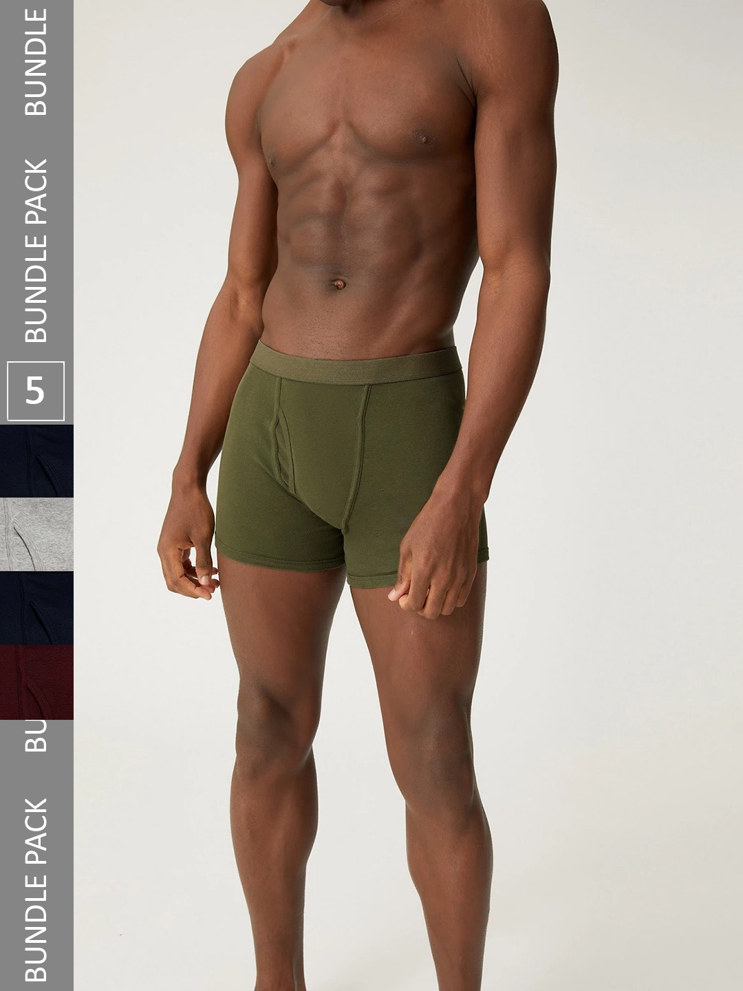 

Marks & Spencer Men Pack Of 5 Mid-Rise Pure Cotton Trunks T144854FMULTI, Green