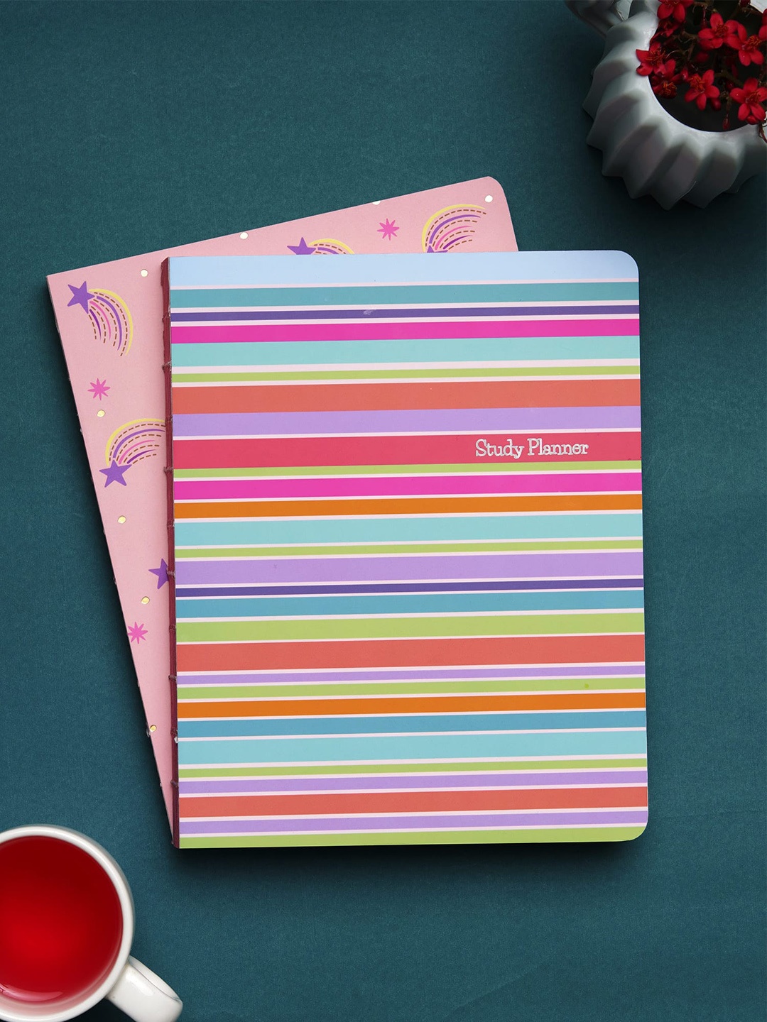 

Doodle Sassy Stripes Study Planner Stationery, Pink