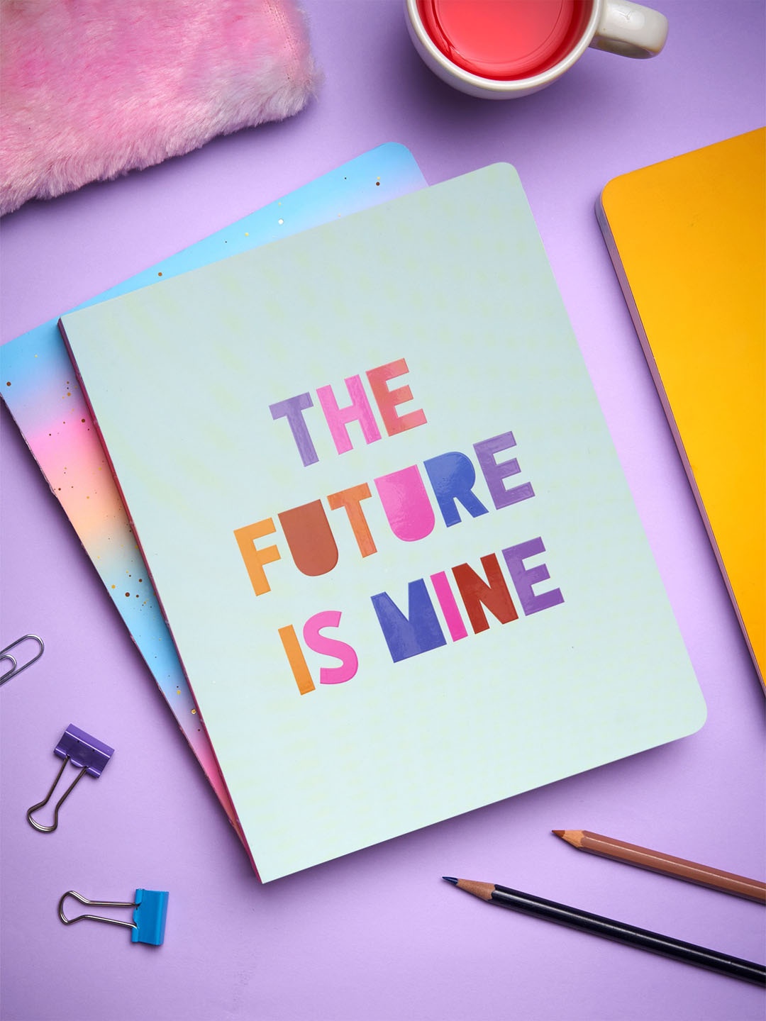 

Doodle Printed Bright Future Study Planner, Blue