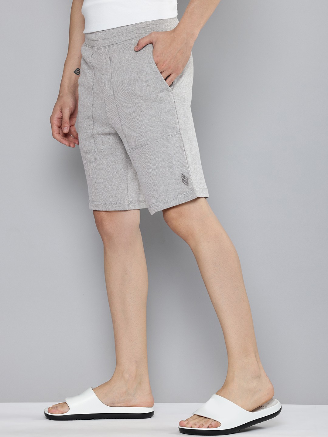 

Skechers Men Comfort Fit GOKNIT PIQUE Lounge Shorts, Grey