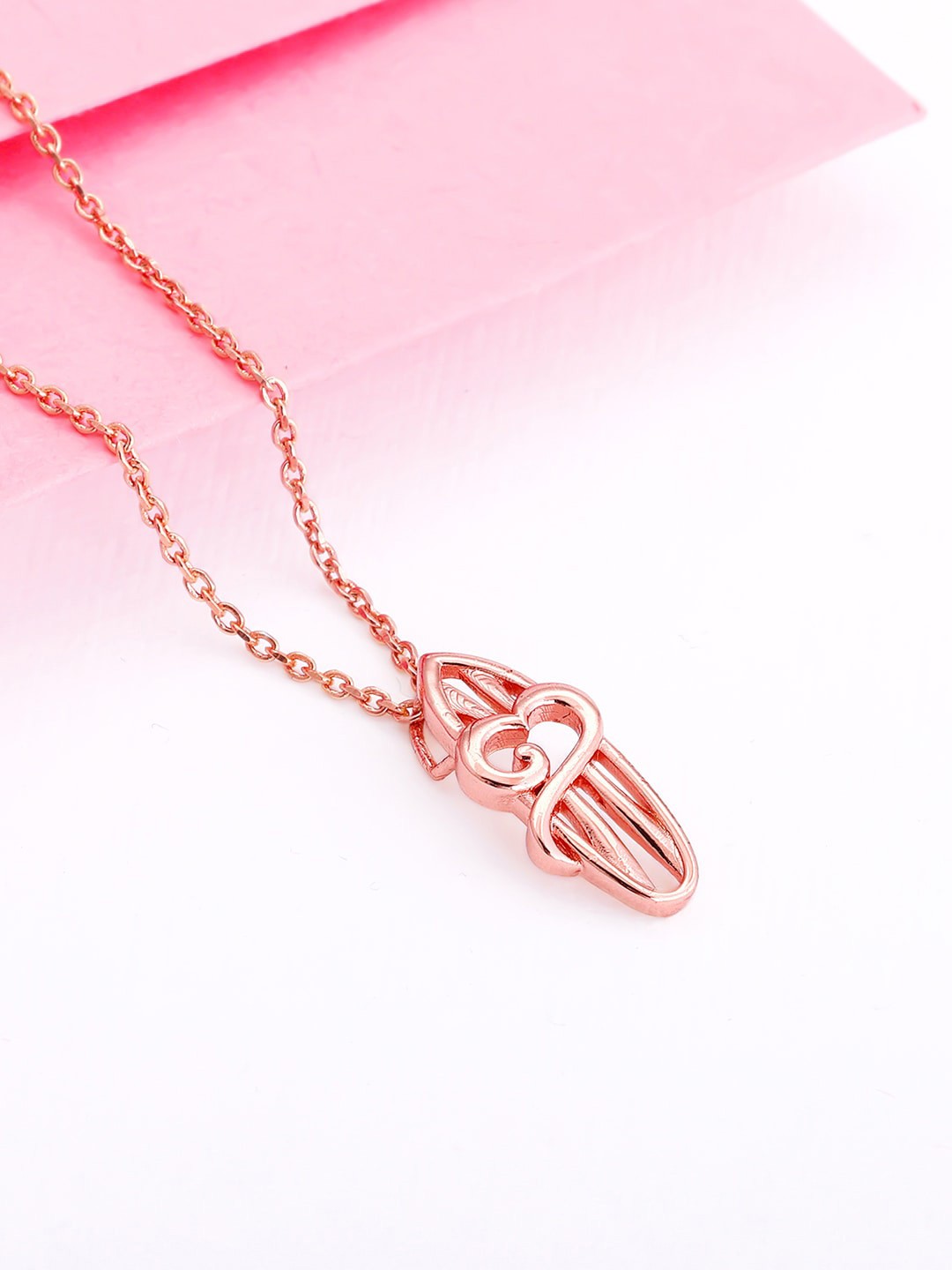 

GIVA 925 Sterling Silver Rose Gold-Plated Pendant With Chain