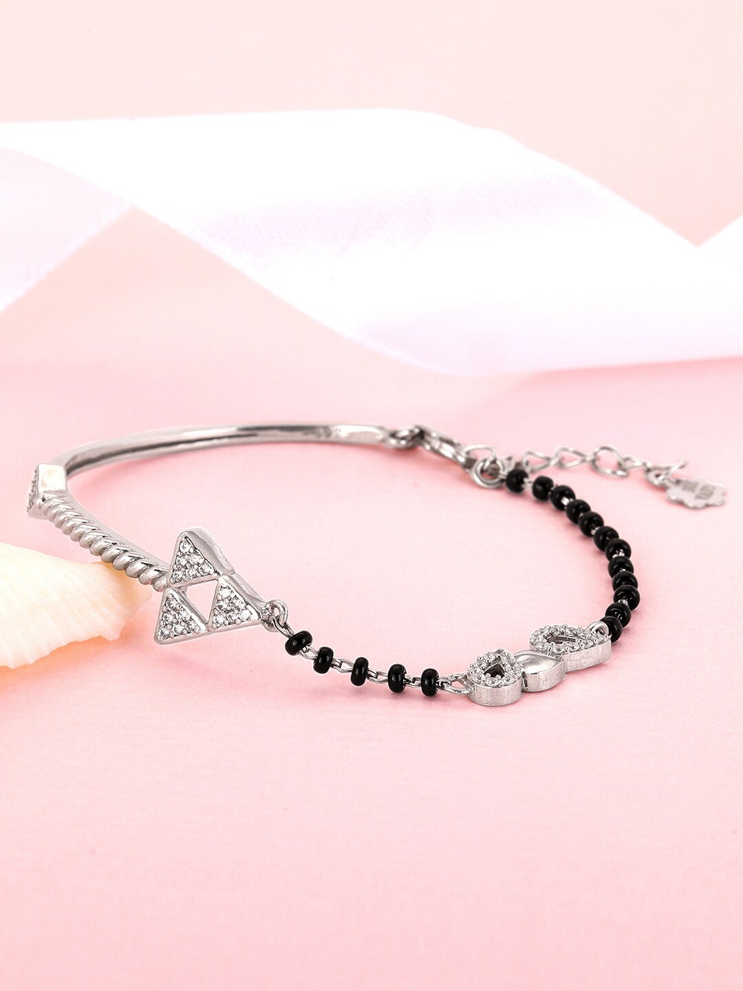 

GIVA 925 Sterling Silver Rhodium-Plated Cubic Zirconia Link Bracelet