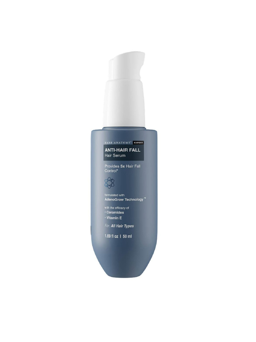 

Bare Anatomy Anti-Hair Fall Hair Serum with Ceramides & Vitamin E - 50 ml, Blue