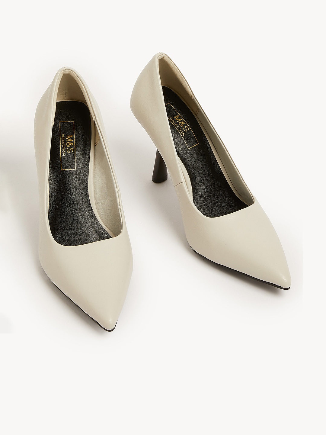 

Marks & Spencer Pointed Toe Slim Pumps, Off white