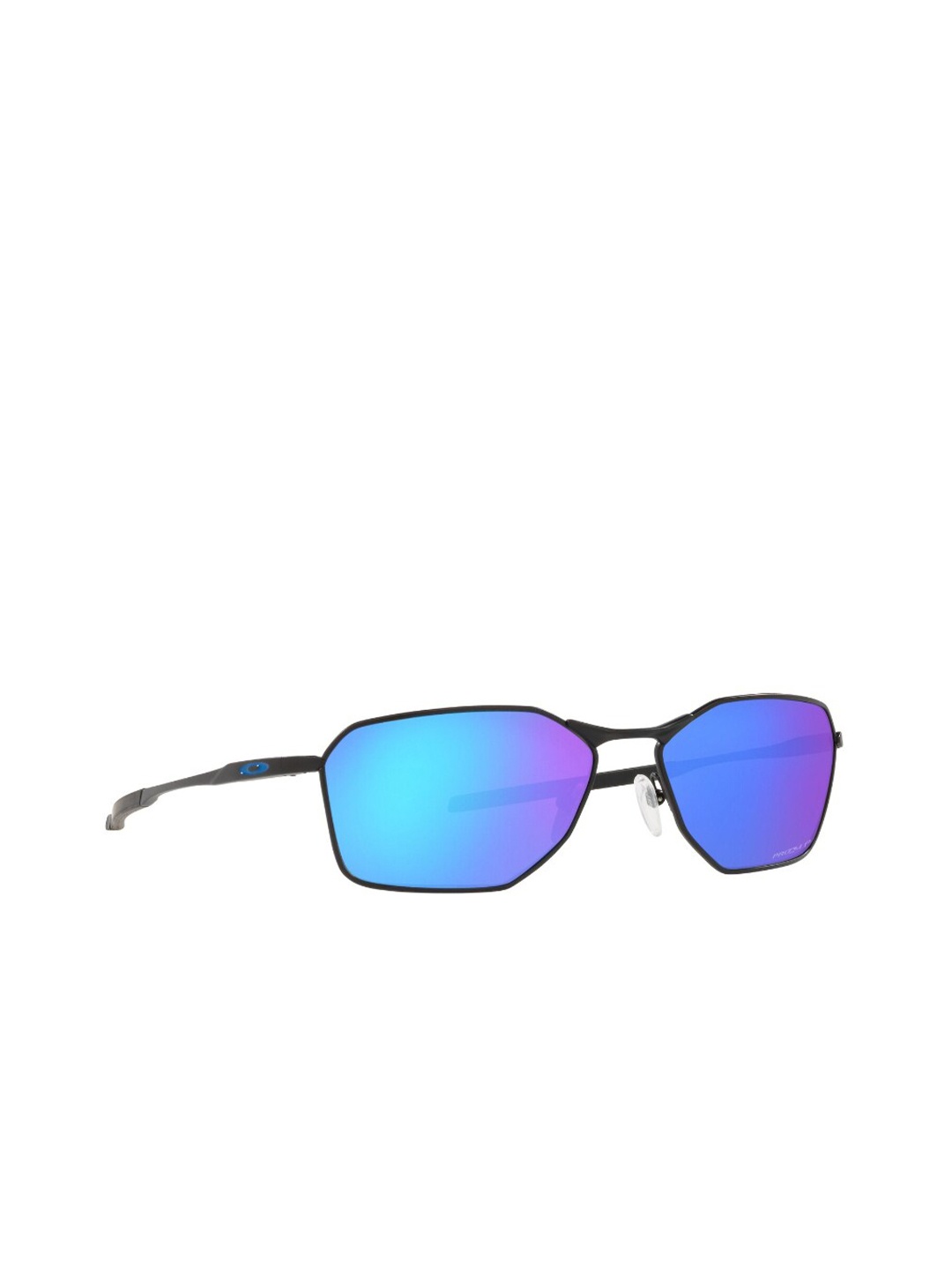 

OAKLEY Men Polarized Blue Lens Rectangle Sunglasses - 0OO604760470558, Black