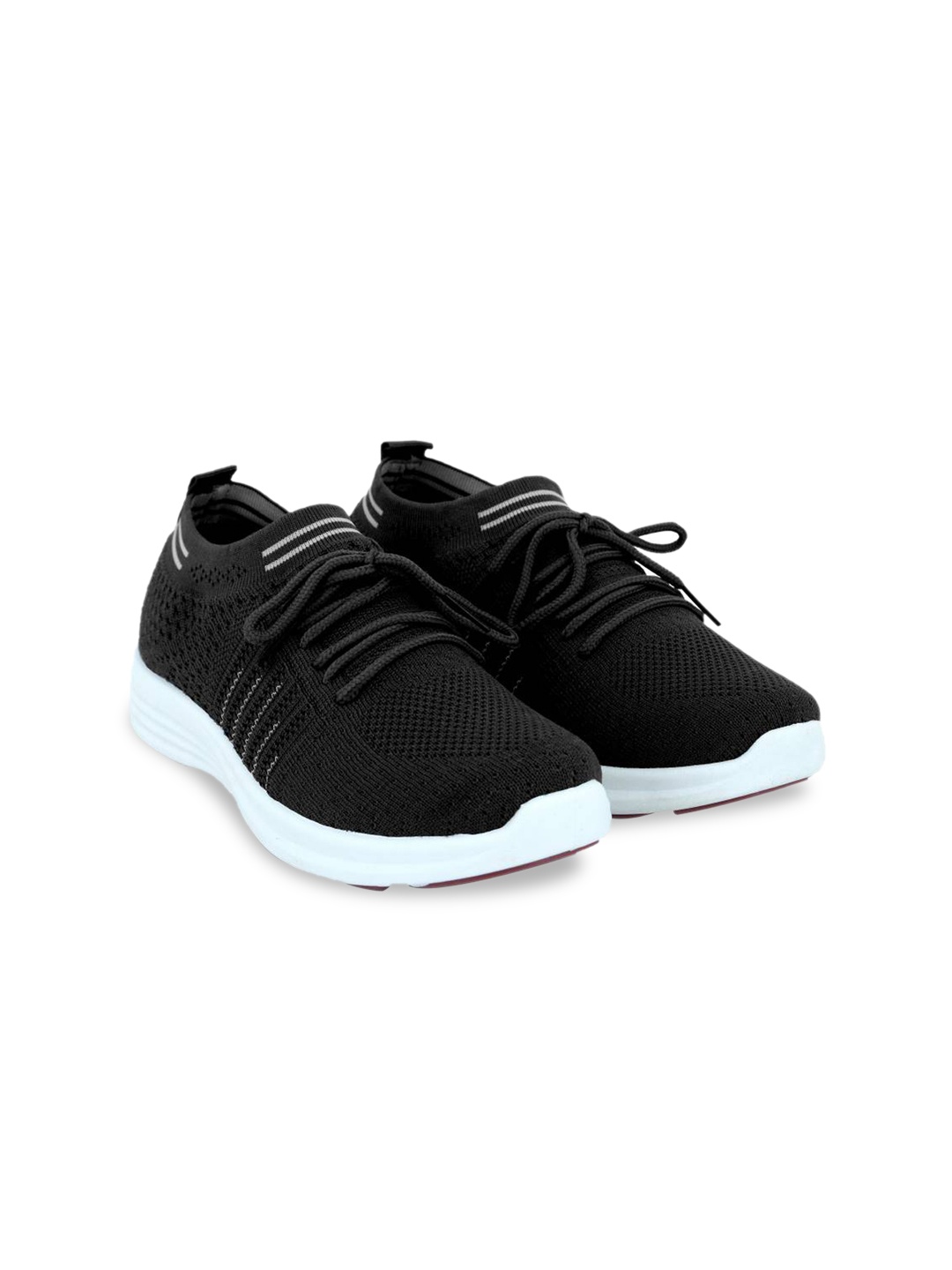 

KICKONN Women Woven Design Sneakers, Black