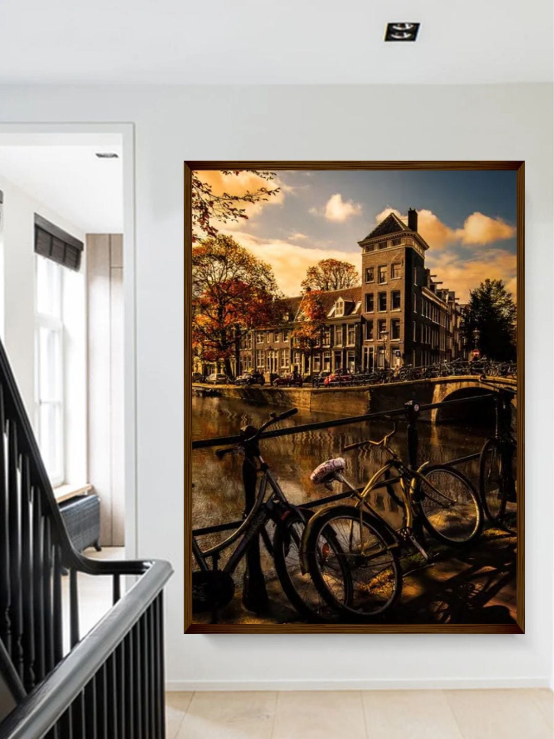 

The Art House Brown & Blue Photograph Printed Framed Wall Art, Black