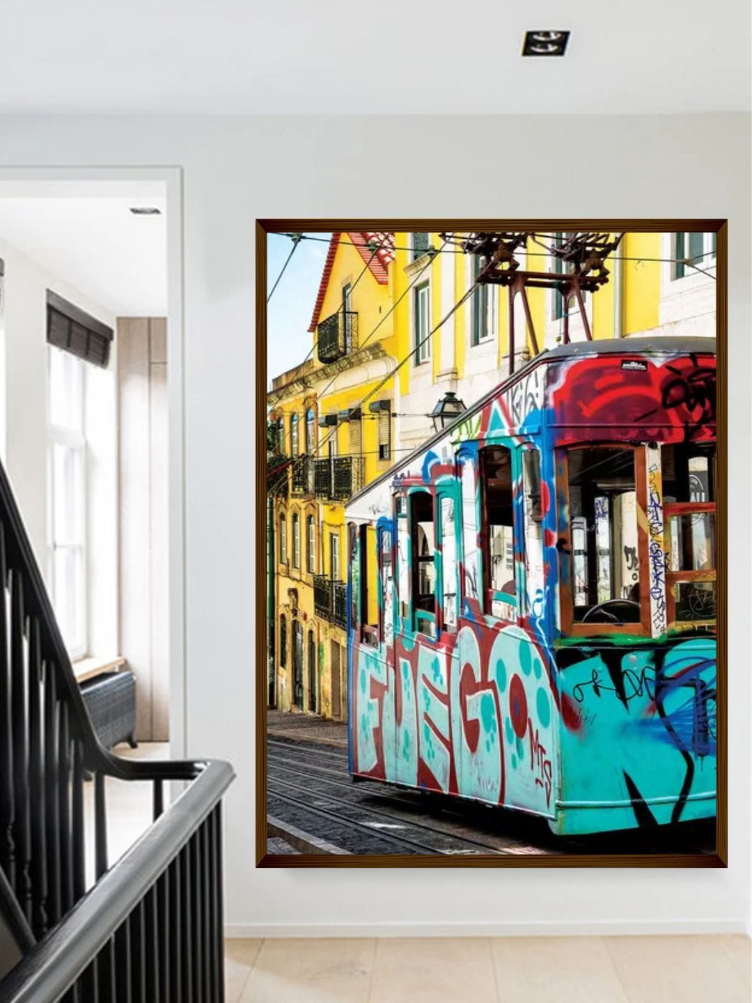 

The Art House Blue & Yellow Abstract Painted Wall Art