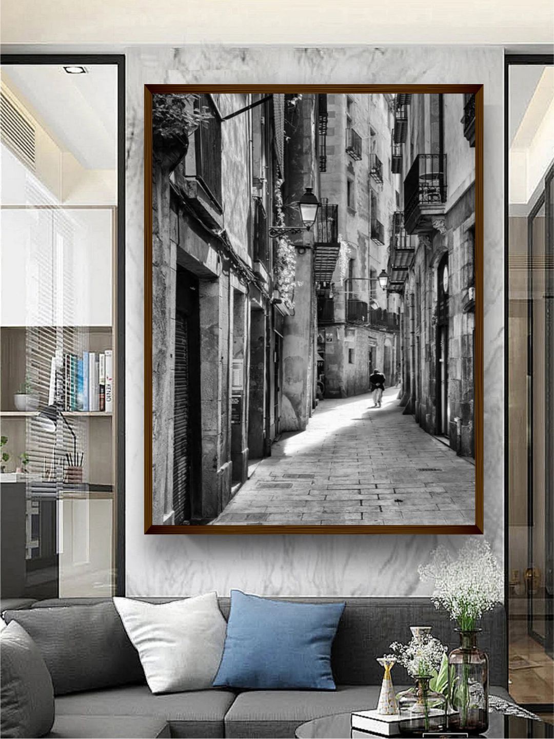 

The Art House Black & Grey Photograph Printed Framed Wall Art