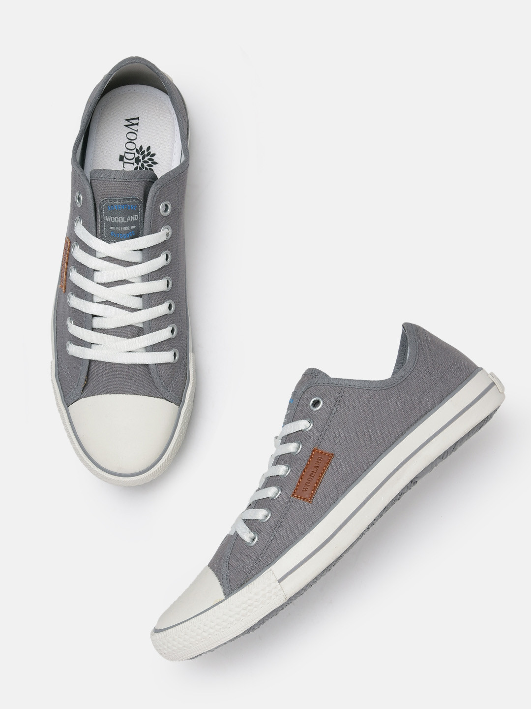 

Woodland Men Colourblocked Canvas Sneakers, Grey