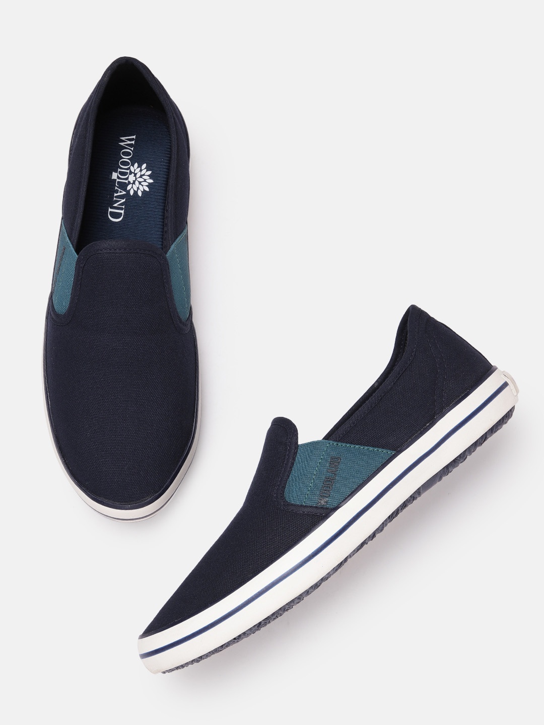 

Woodland Men Slip-On Sneakers, Navy blue