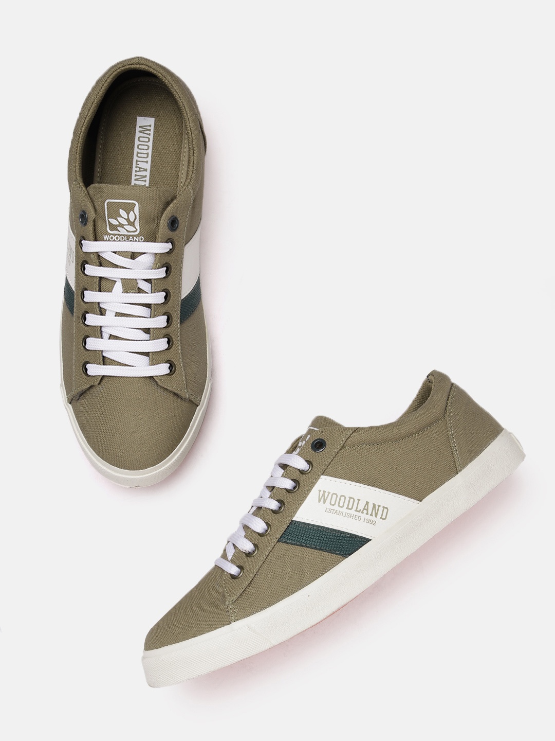 

Woodland Men Everyday Canvas Sneakers, Olive