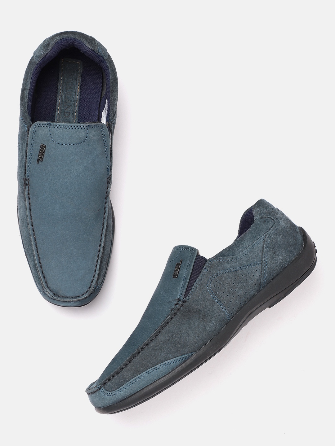 

Woodland Men Suede Leather Driving Shoes, Navy blue