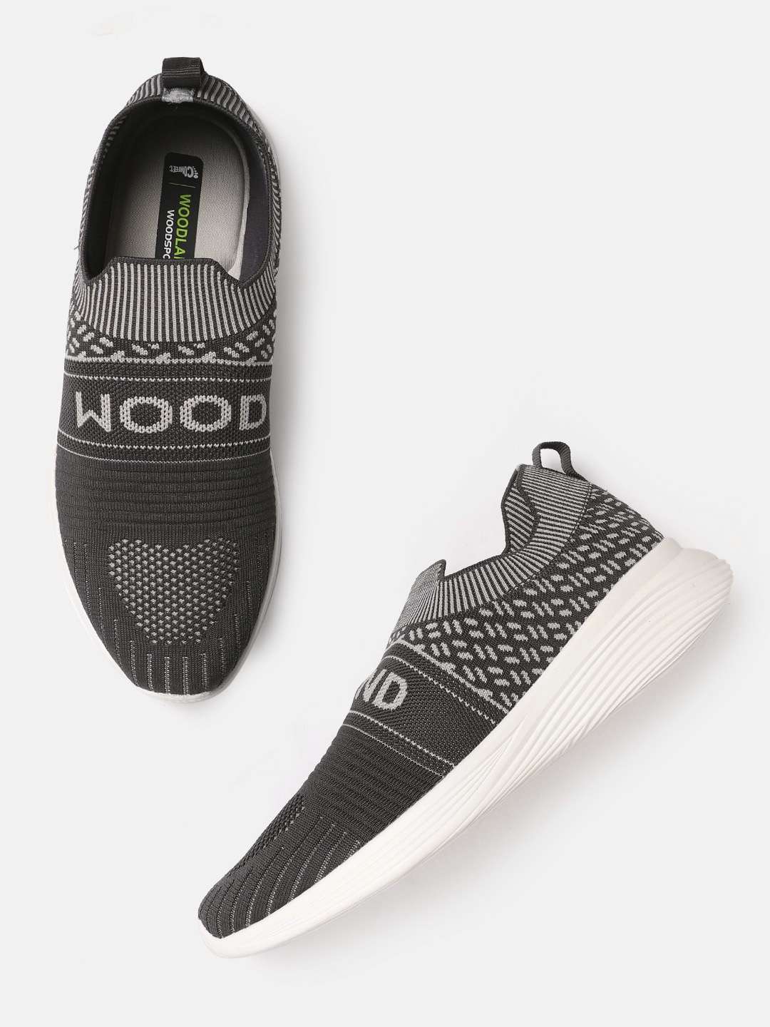 

Woodland Men Woven Design Running Shoes, Grey