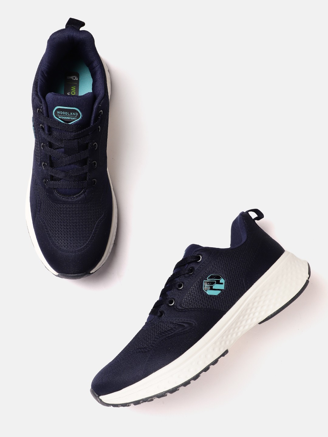 

Woodland Men Woven Design Running Shoes, Navy blue