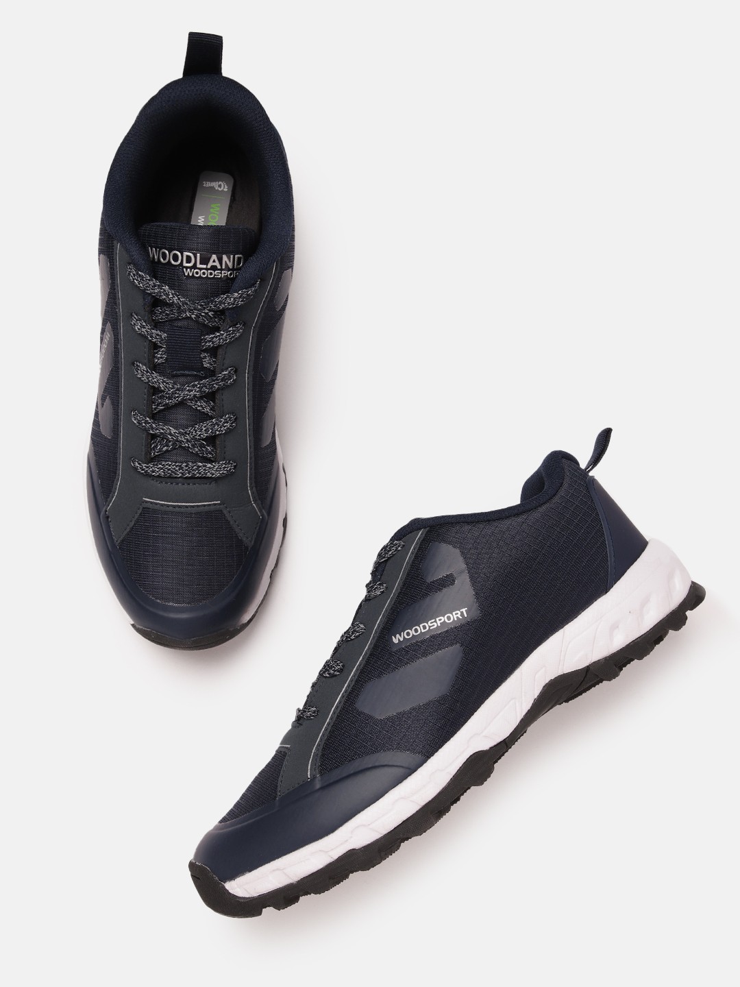 

Woodland Woodsport Men Self-Checked Running Shoes, Navy blue