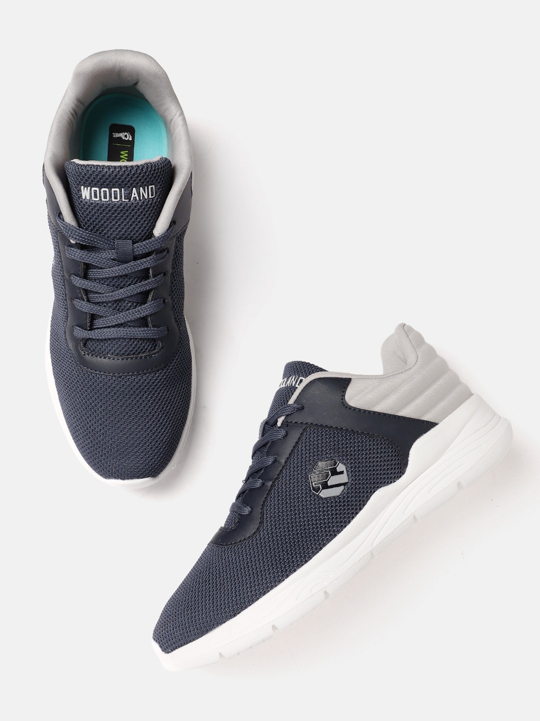 

Woodland Men Woven Design Running Shoes, Navy blue