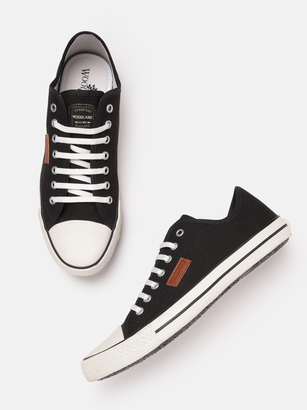 

Woodland Men Canvas Everyday Sneakers, Black