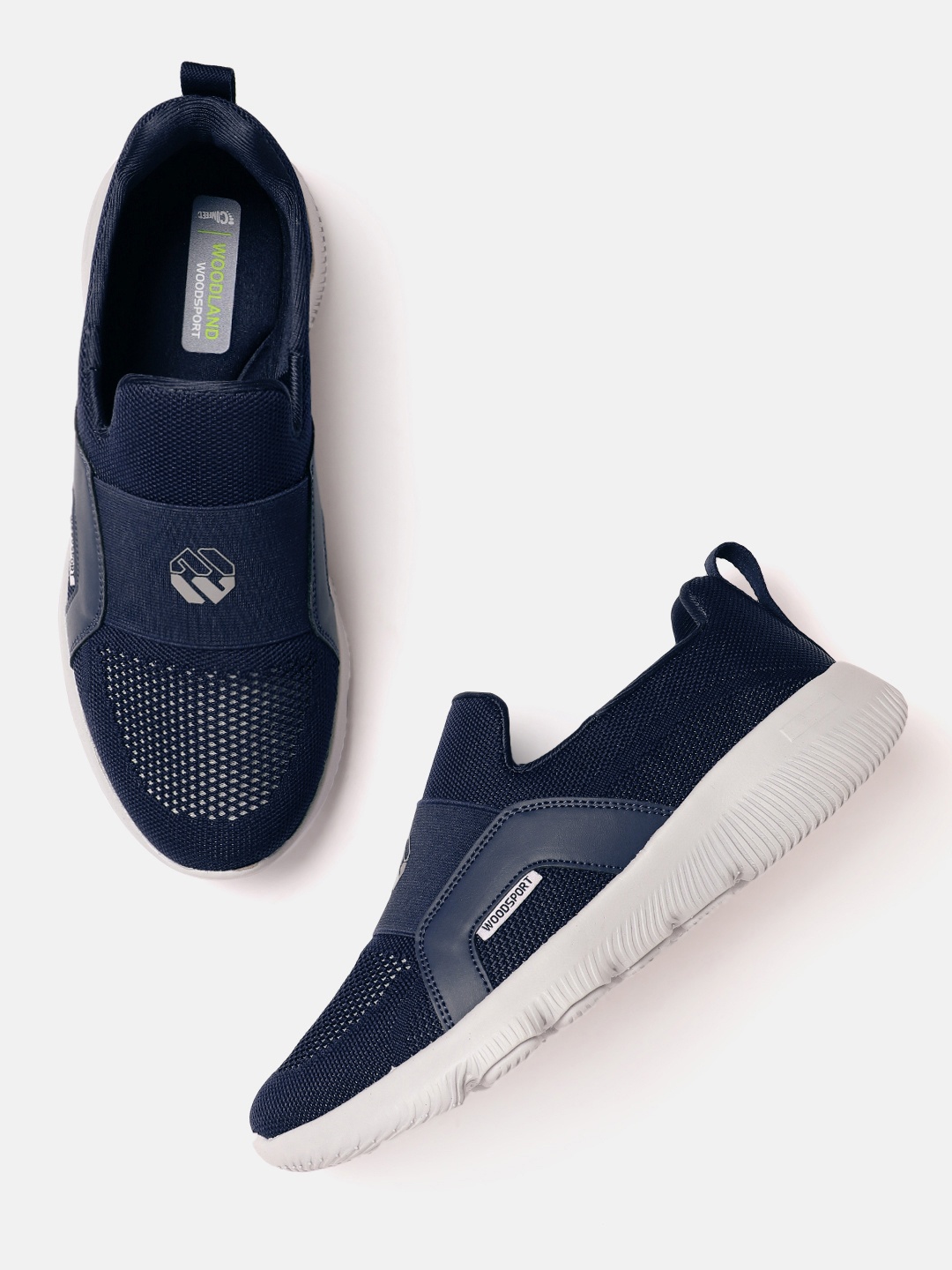 

Woodland Men Woven Design Running Shoes, Navy blue